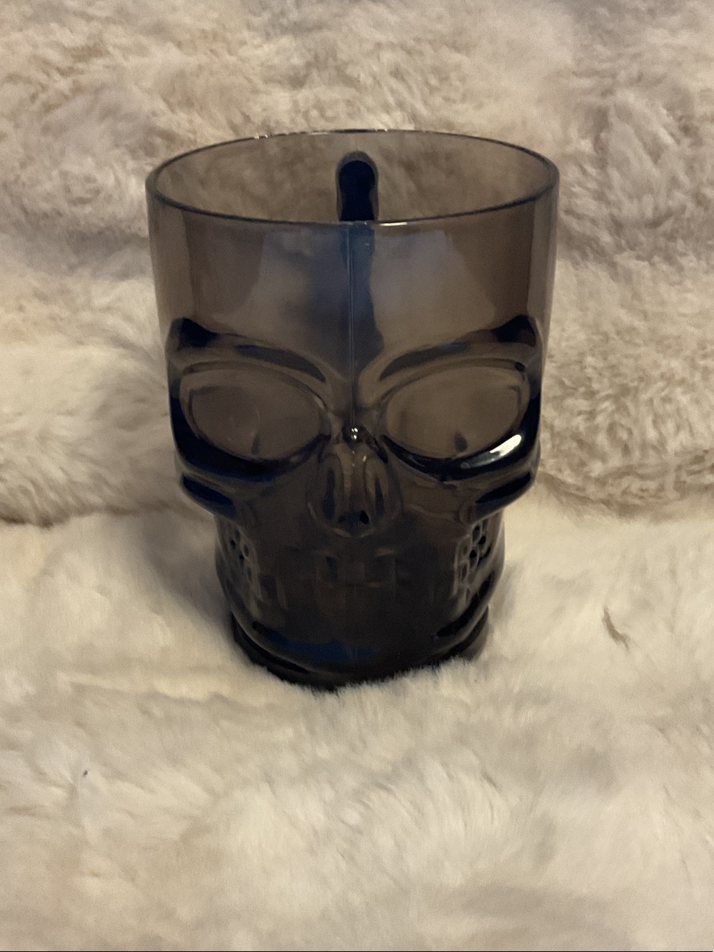 Smoky Gray Skull Glass Tumbler